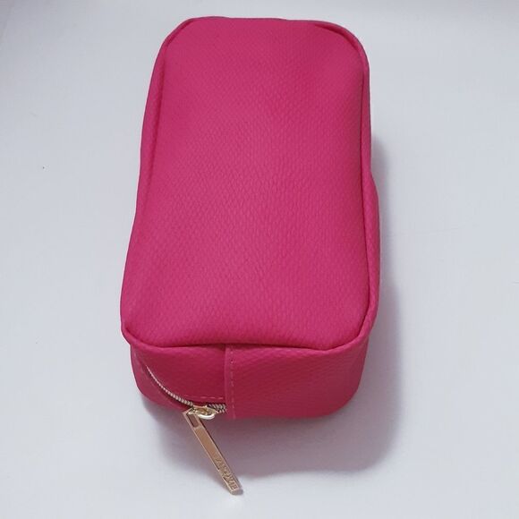 New Lancôme Pink Textured Cosmetics Bag - Picture 7 of 8